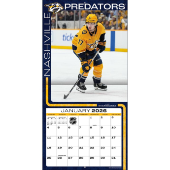 Nashville Predators kalendář 2026 Wall