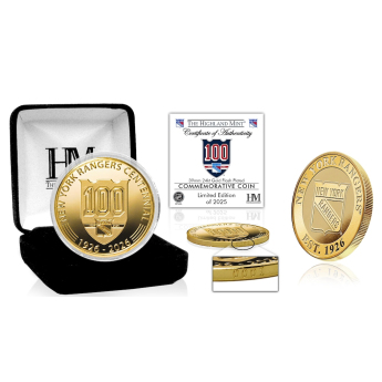 New York Rangers sběratelská mince 100th Anniversary Gold Coin