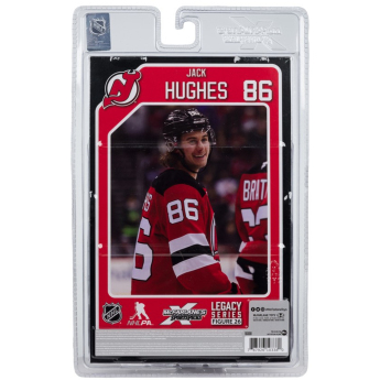 New Jersey Devils figurka Jack Hughes #7 SportsPicks Black Jersey