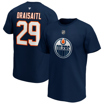 Edmonton Oilers pánské tričko Leon Draisaitl Iconic Name & Number Graphic navy