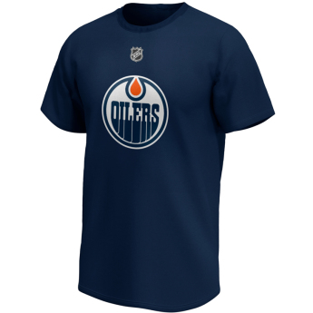 Edmonton Oilers pánské tričko Leon Draisaitl Iconic Name & Number Graphic navy