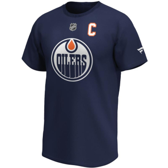 Edmonton Oilers pánské tričko Connor McDavid Iconic Name & Number Graphic navy