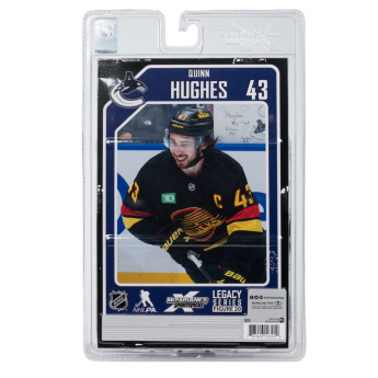 Vancouver Canucks figurka Quinn Hughes #43 SportsPicks Black Jersey
