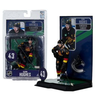 Vancouver Canucks figurka Quinn Hughes #43 SportsPicks Black Jersey