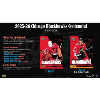 NHL boxy hokejové karty NHL 2025-26 Upper Deck Chicago Blackhawks NHL Centennial Hobby Box