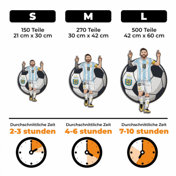 Fotbalové reprezentace dřevěné puzzle ARGENTINA Messi NEW 150 pcs