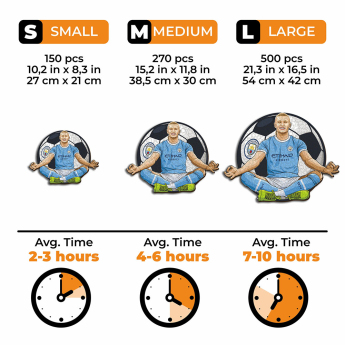 Manchester City dřevěné puzzle Haaland NEW 270 ks