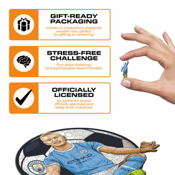 Manchester City dřevěné puzzle Haaland NEW 500 pcs