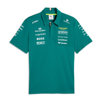 Aston Martin pánské polo tričko green official Teamline Replica F1 Team 2026