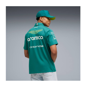 Aston Martin pánské polo tričko green official Teamline Replica F1 Team 2026