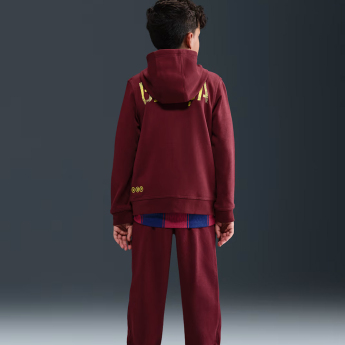 FC Barcelona dětská mikina s kapucí Zip Club red