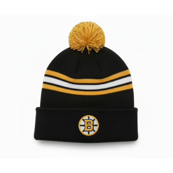 Boston Bruins dámská zimní čepice Authentic Pro W/Cap Cuffed Pom Beanie
