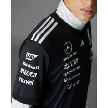 Mercedes AMG Petronas pánské tričko black official Teamline Replica F1 Team 2025