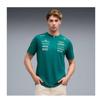 Aston Martin pánské tričko Lance Stroll #18 green official Teamline Replica F1 Team 2026
