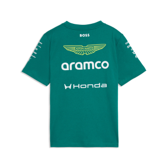 Aston Martin dětské tričko green official Teamline Replica F1 Team 2026