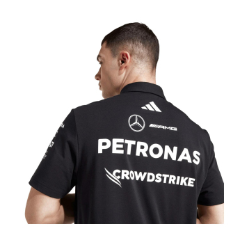 Mercedes AMG Petronas pánské polo tričko black official Teamline Replica F1 Team 2025