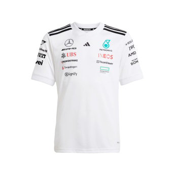 Mercedes AMG Petronas dětské tričko white official Teamline Replica F1 Team 2025