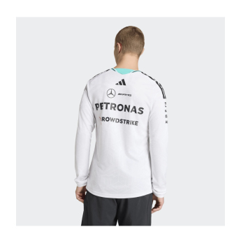 Mercedes AMG Petronas pánské tričko s dlouhým rukávem white official Teamline Replica F1 Team 2026