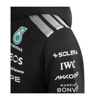 Mercedes AMG Petronas dětská mikina s kapucí black official Teamline Replica F1 Team 2026