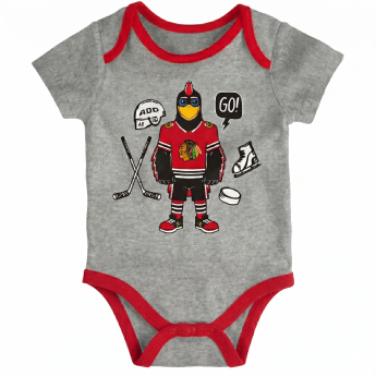 Chicago Blackhawks dětské body 3 pcs Triple Clappers Creeper