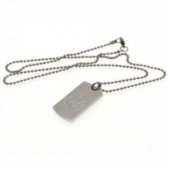 Newcastle United řetízek na krk se psí známkou Engraved Dog Tag & Chain