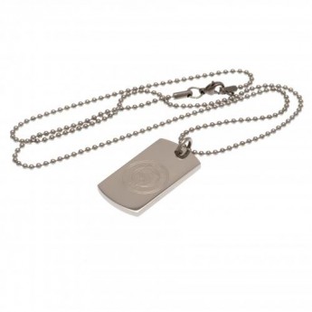 Manchester City řetízek na krk se psí známkou Engraved Dog Tag & Chain