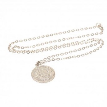 Manchester City řetízek na krk s přívěškem Silver Plated Pendant & Chain
