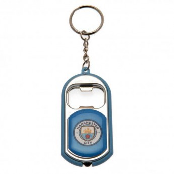 Manchester City přívěšek s otvírakem Key Ring Torch Bottle Opener