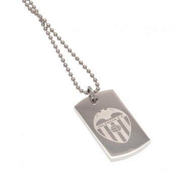Valencia CF řetízek na krk se psí známkou Engraved Dog Tag & Chain