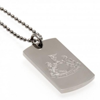 Newcastle United řetízek na krk se psí známkou Engraved Dog Tag & Chain