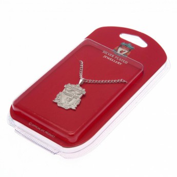 FC Liverpool řetízek na krk s přívěškem Silver Plated Pendant & Chain XL
