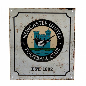Newcastle United cedule na zeď Retro Logo Sign